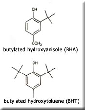 food chemicals BHA and BHT